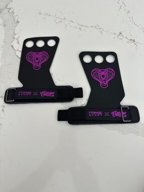 NWT‼️Fringe Sport Black & Purple Gym Hand Grips XL